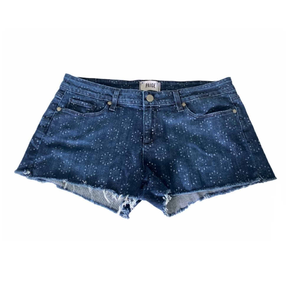 Paige Boho Cheeky Cut Off Denim Shorts 29 NWOT
